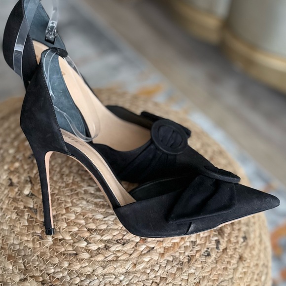 Black suede distressed stilettos heels - Picture 10 of 12